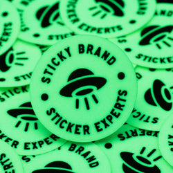 Sticky Brand Alien glow in the dark stickers
