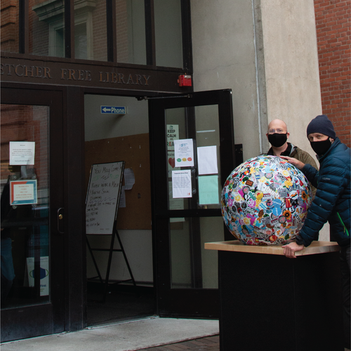 World’s Largest Ball Of Stickers Displayed At Fletcher Free Library
