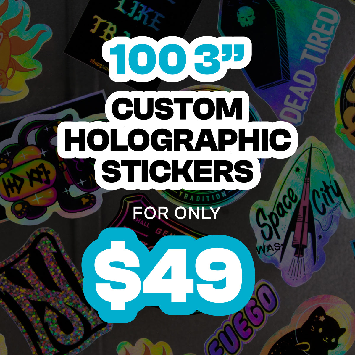 100 3" Custom Vinyl Stickers