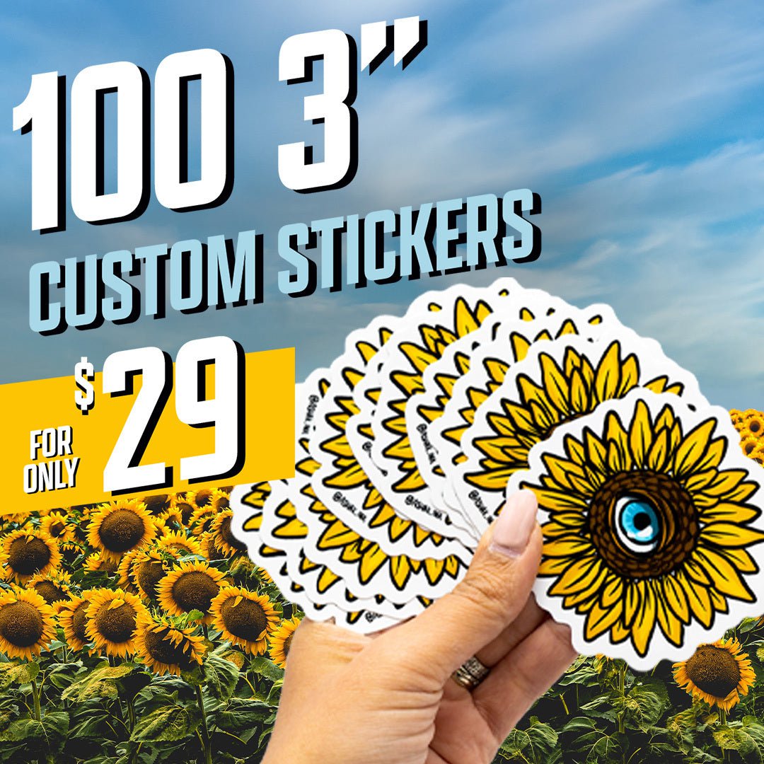 Custom Glitter Holographic Stickers - Sticky Brand
