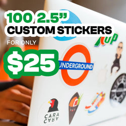 Promo with text 100 2.5