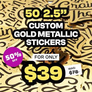 View detail for 50 2.5" Gold Metallic Stickers product