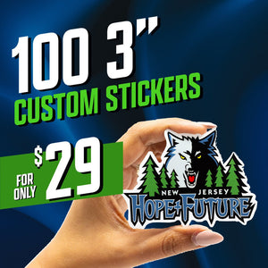 View detail for 100 3" Custom Vinyl Stickers product