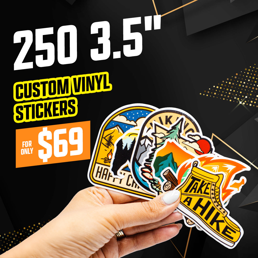 Custom 3.5 Vinyl Stickers Sticky Brand