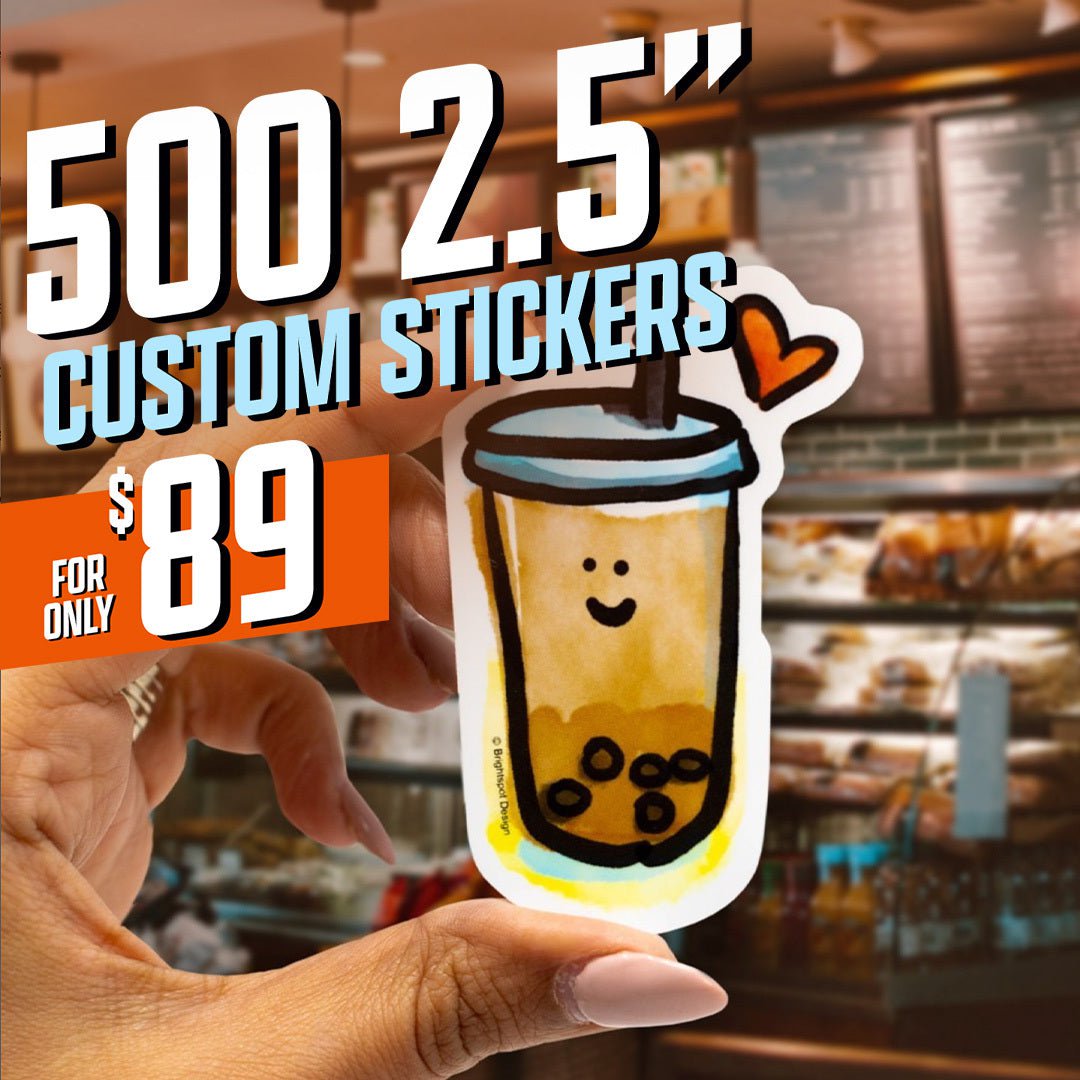 Save Over 40% Today<br>500 Custom Stickers for $89