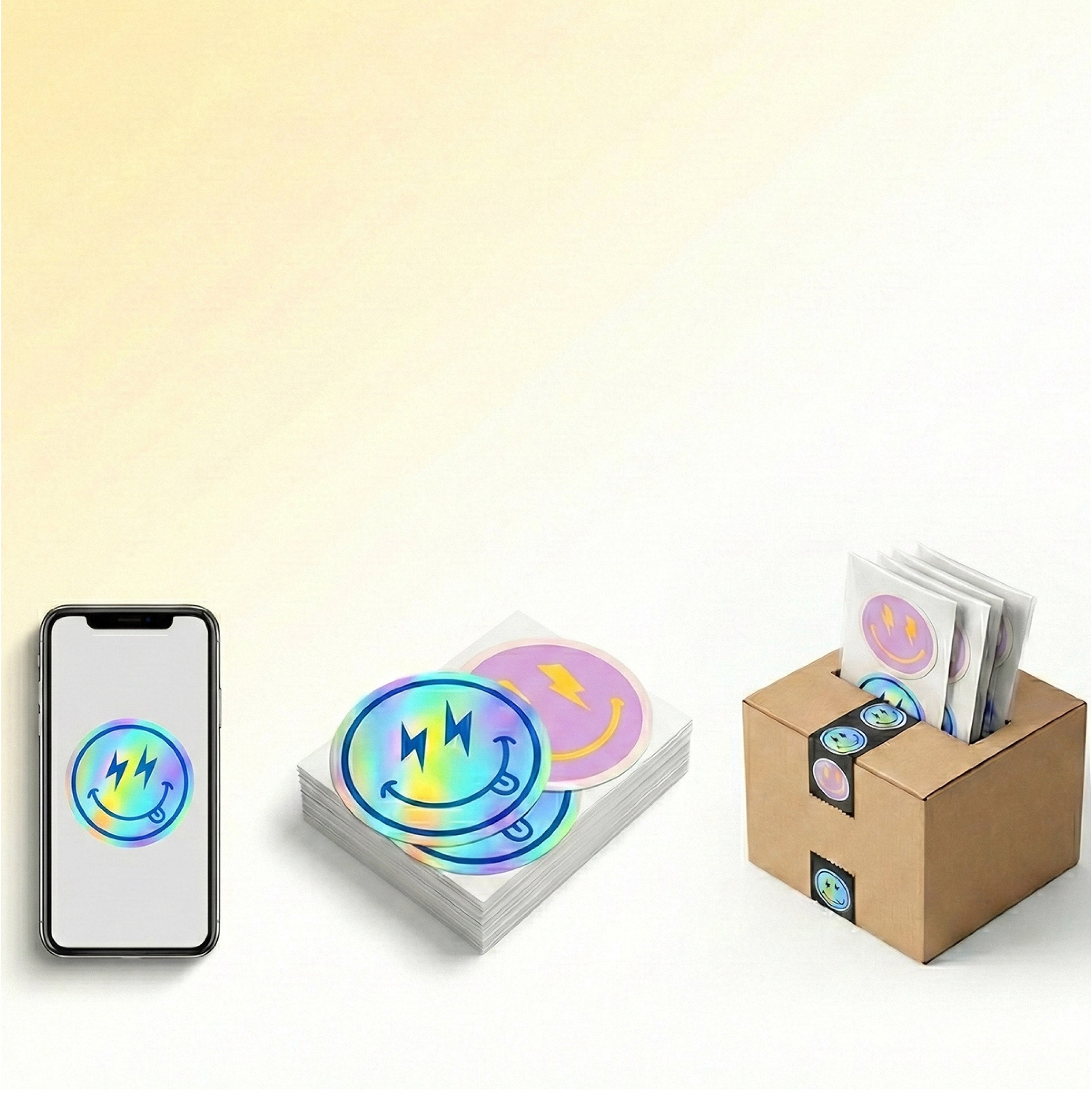 75 3.0" Custom Holographic Stickers