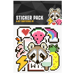 Emoticons #1 Sticker Pack 8-Bit