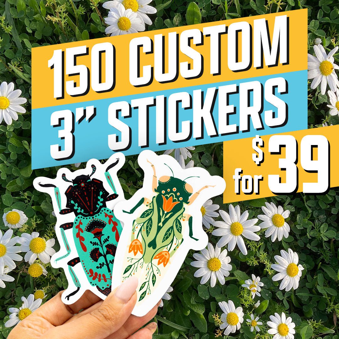 Custom 2.5 Glow In The Dark Stickers - Sticky Brand