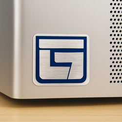 Custom Brushed Aluminum Stickers - Sticky Brand