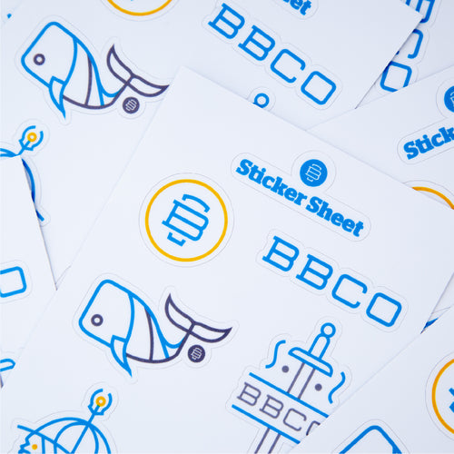 Whale BBCO beer sticker sheet