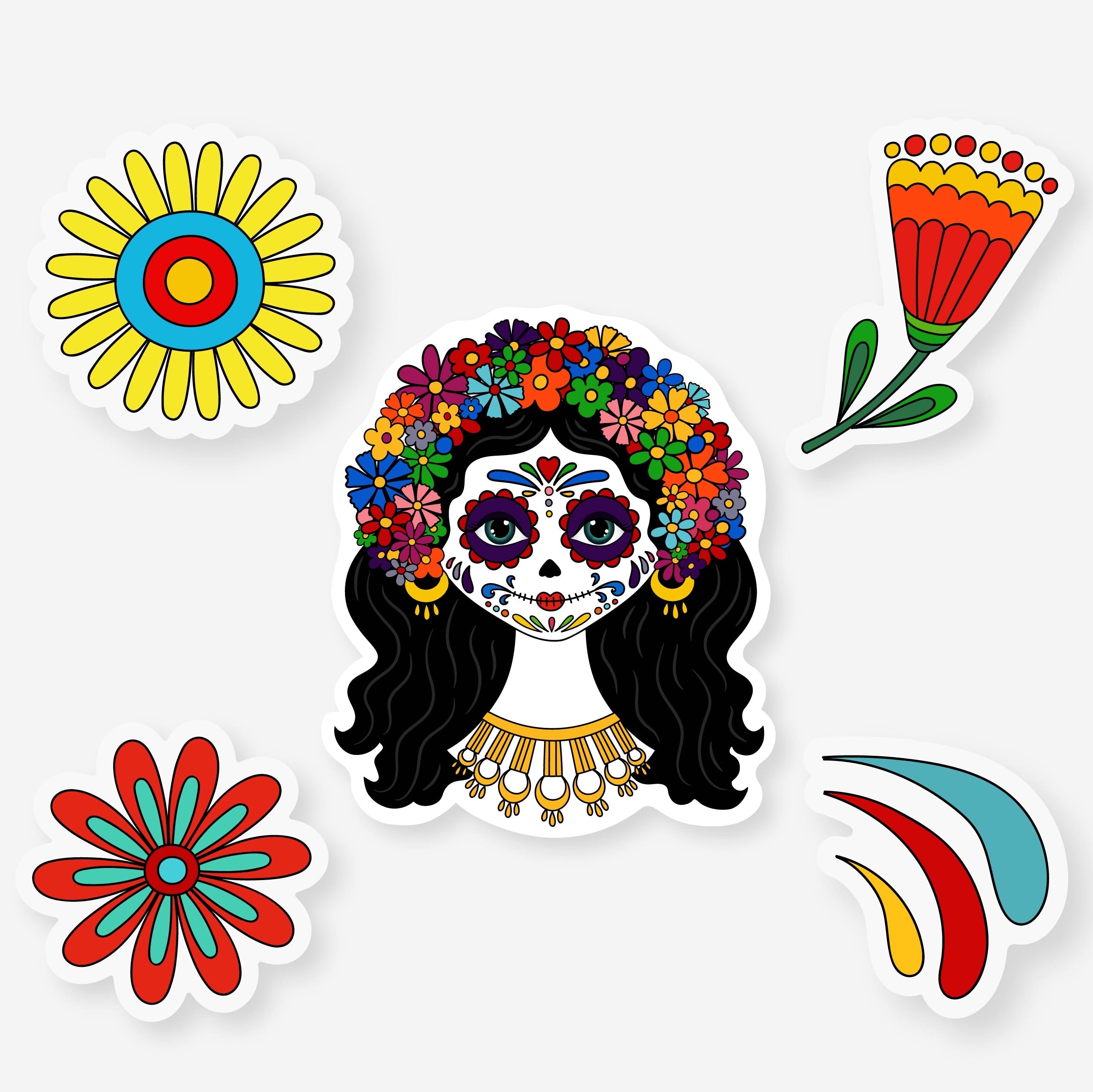 Catrina Day of the Dead Sticker Pack