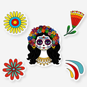 Catrina Day of the Dead Sticker Pack