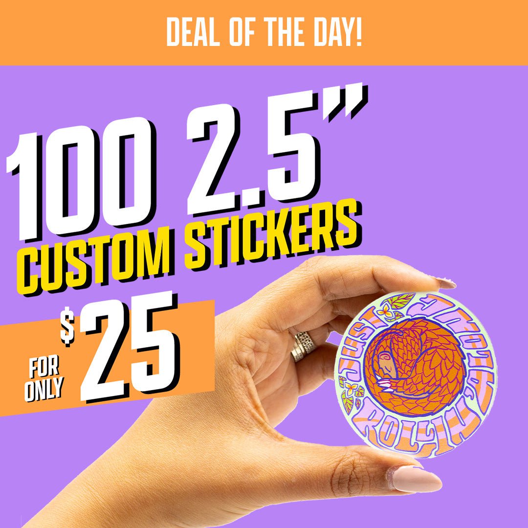 Custom 3 Iridescent Holographic Stickers - Sticky Brand