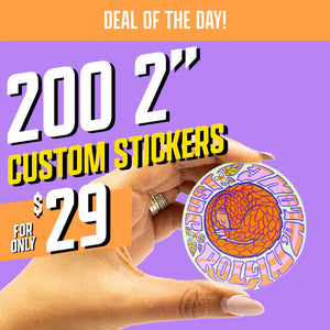 View detail for 200, 2" Custom Vinyl Stickers product