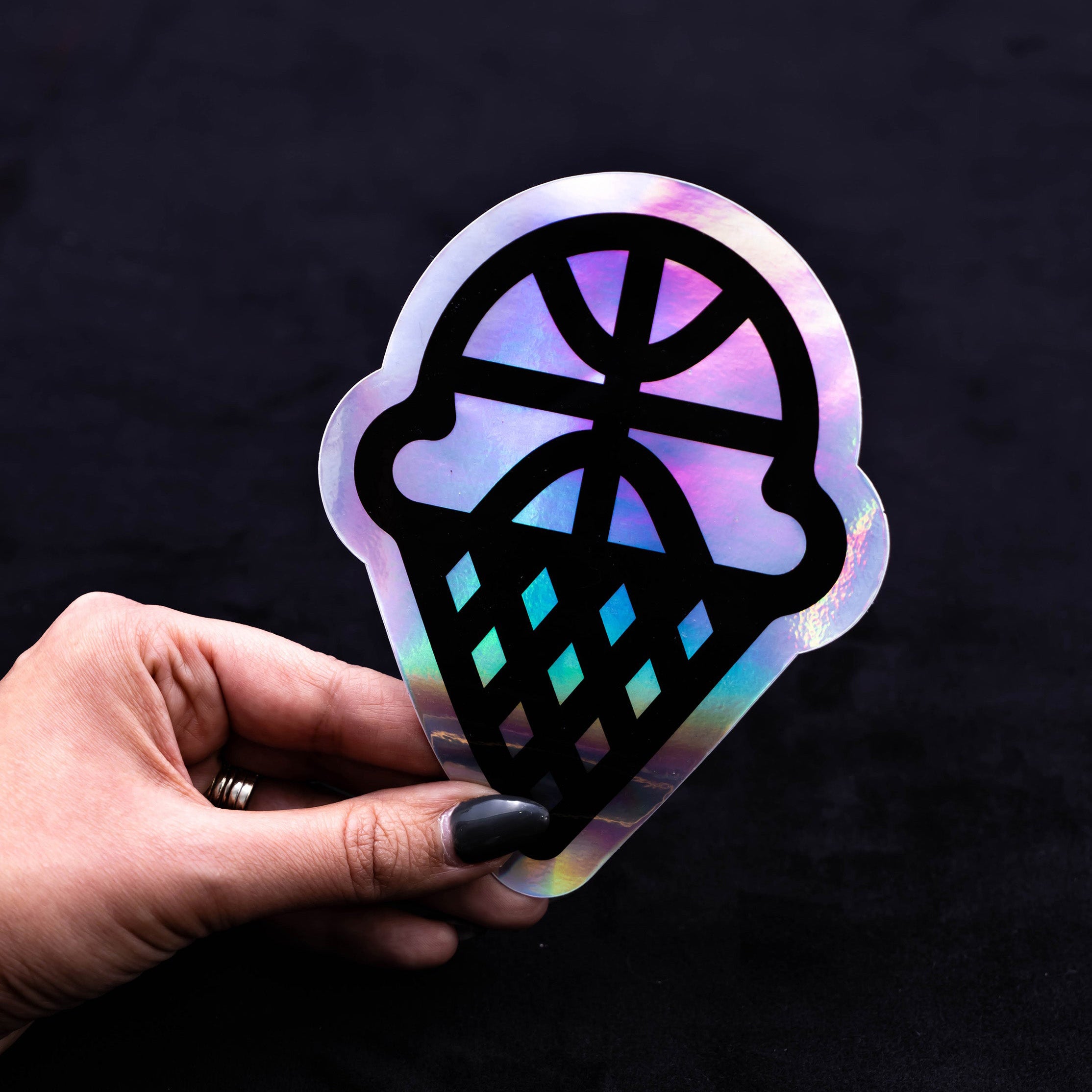 Custom 2.5 Iridescent Holographic Stickers - Sticky Brand