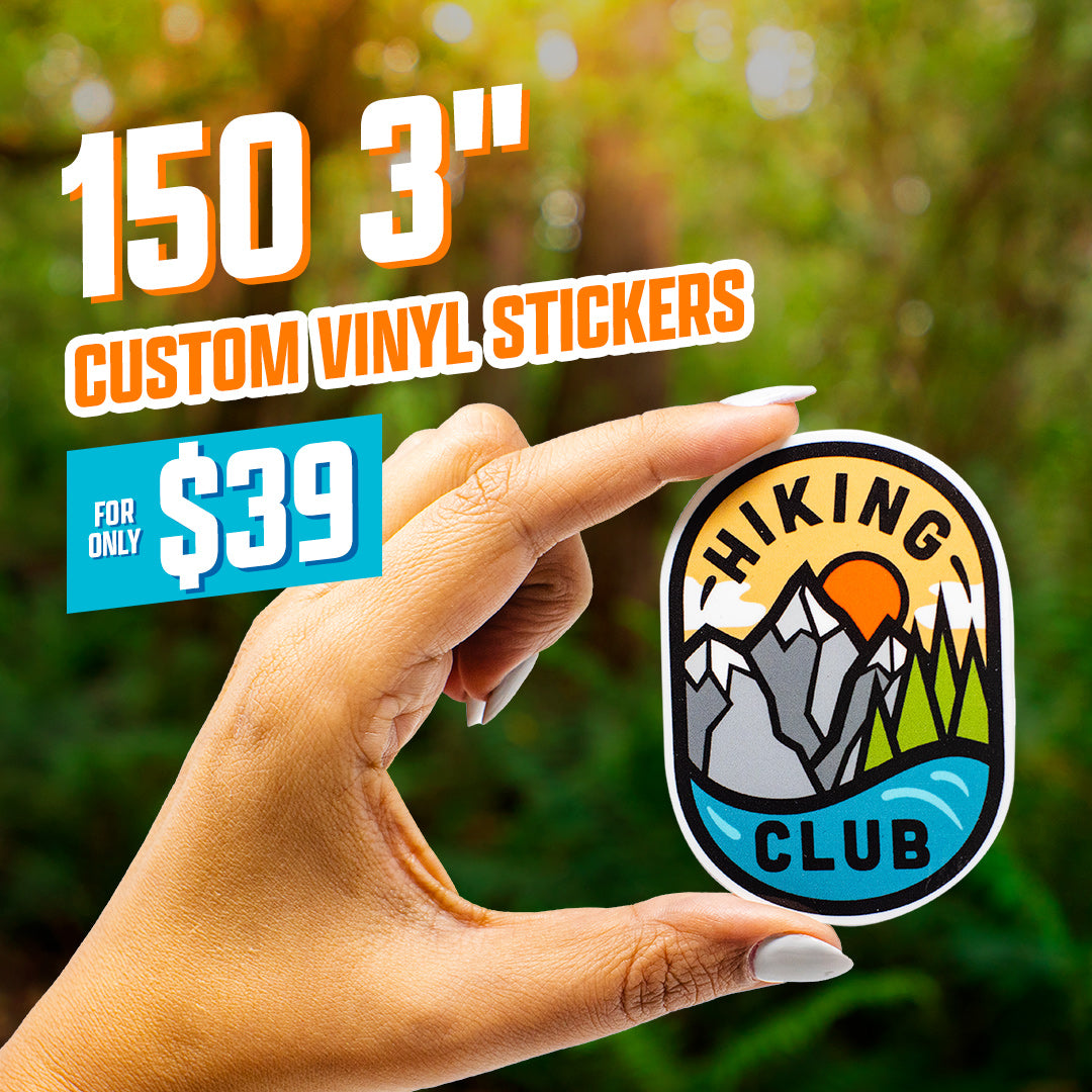 150 3" Custom Vinyl Stickers