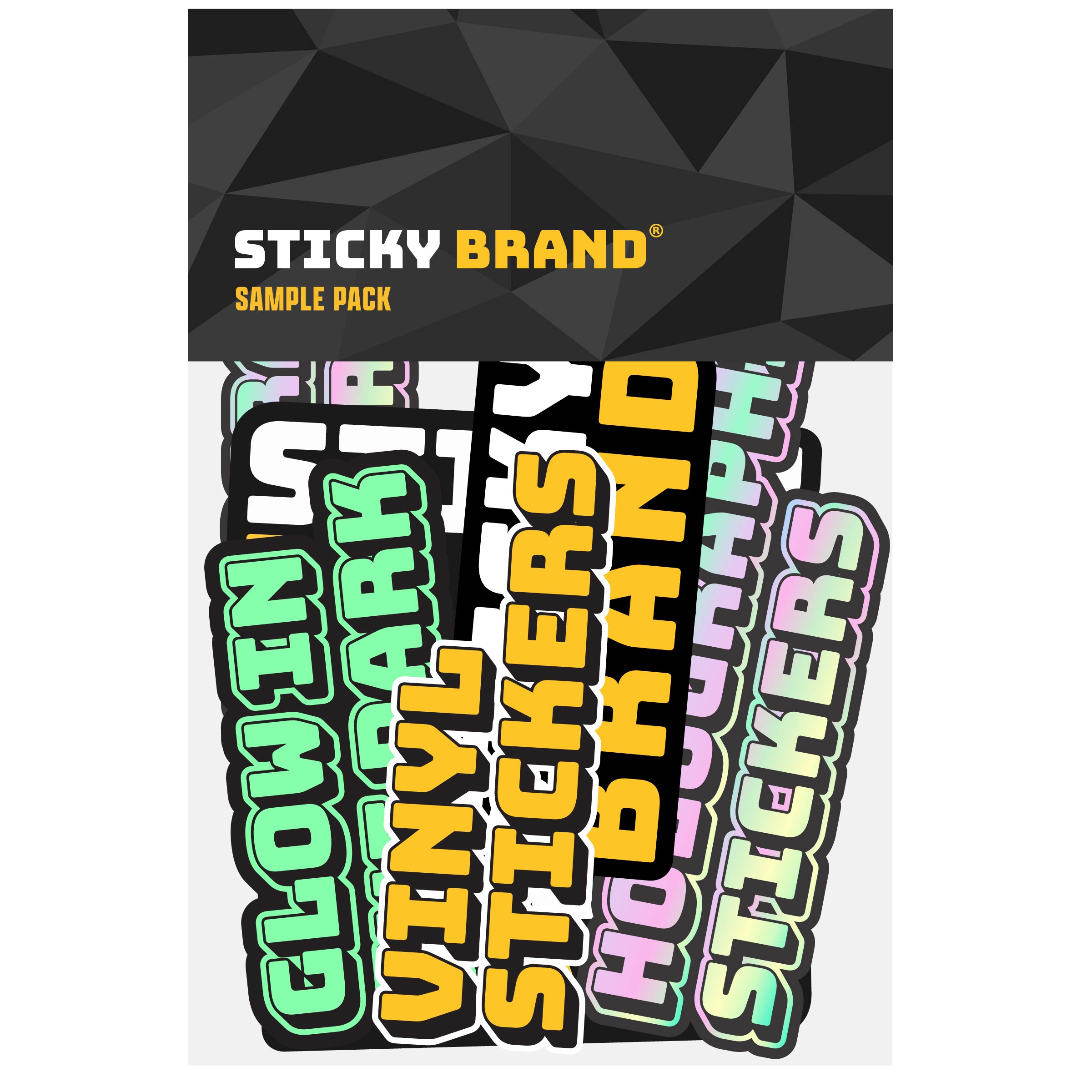 Sample Pack of Custom Stickers, Labels & Decals – Sticky Brand