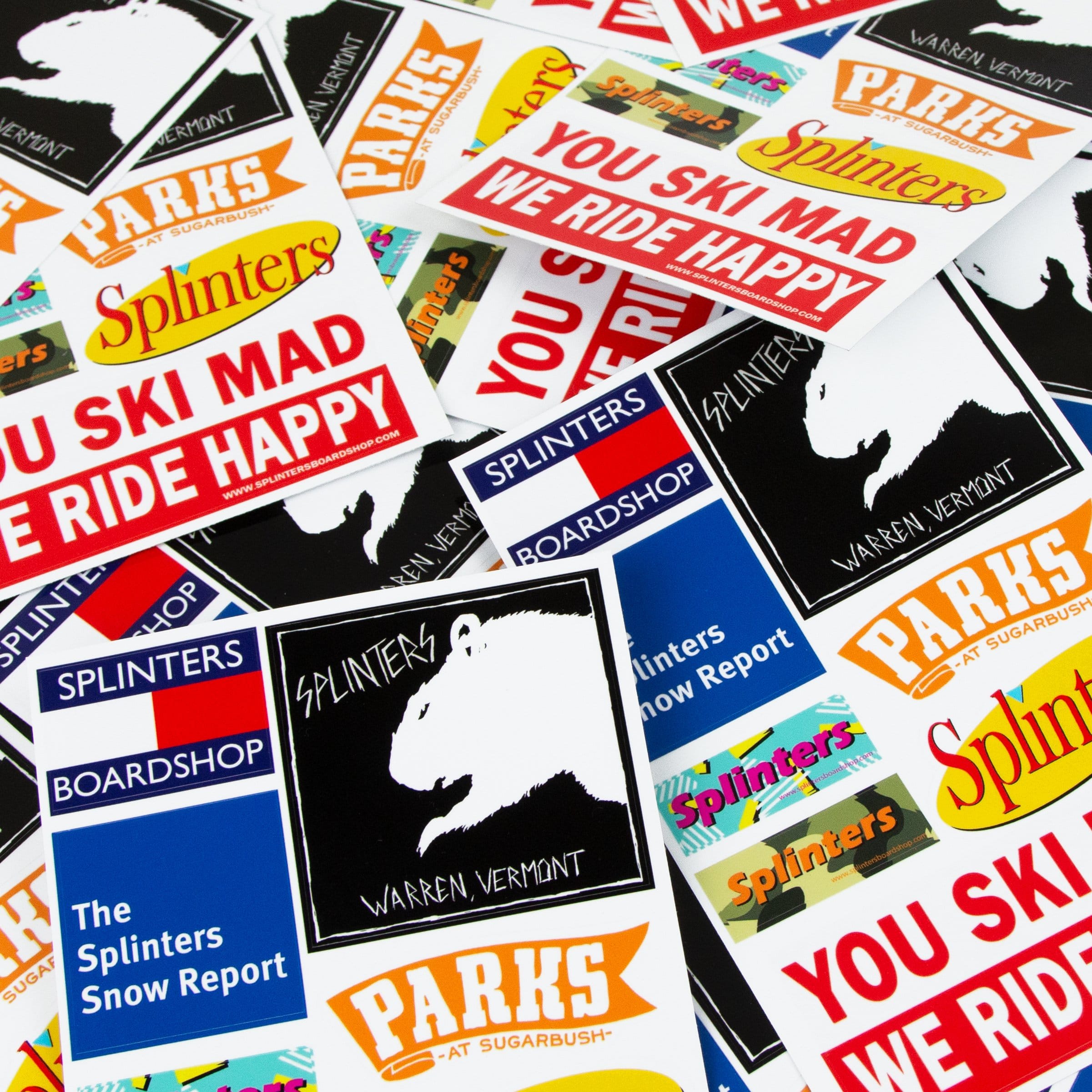 Sticker sheets of various vinyl stickers