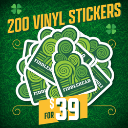Custom vinyl stickers promotional graphic