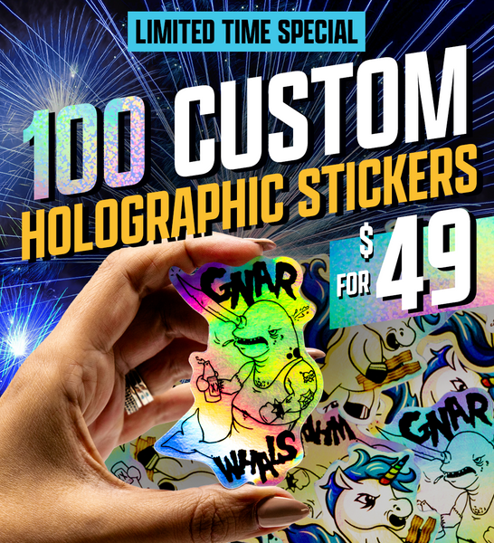 Custom Holographic Stickers // Customized for your brand by ITSTHEAK