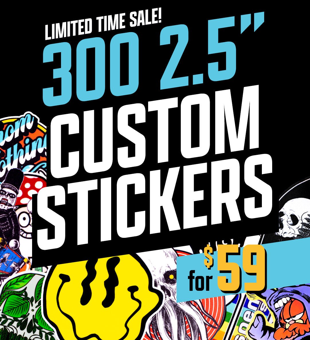 Custom vinyl stickers promotional graphic
