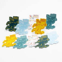 Driven Studio skateboard stickers in various colors