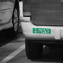 Green peace bumper sticker