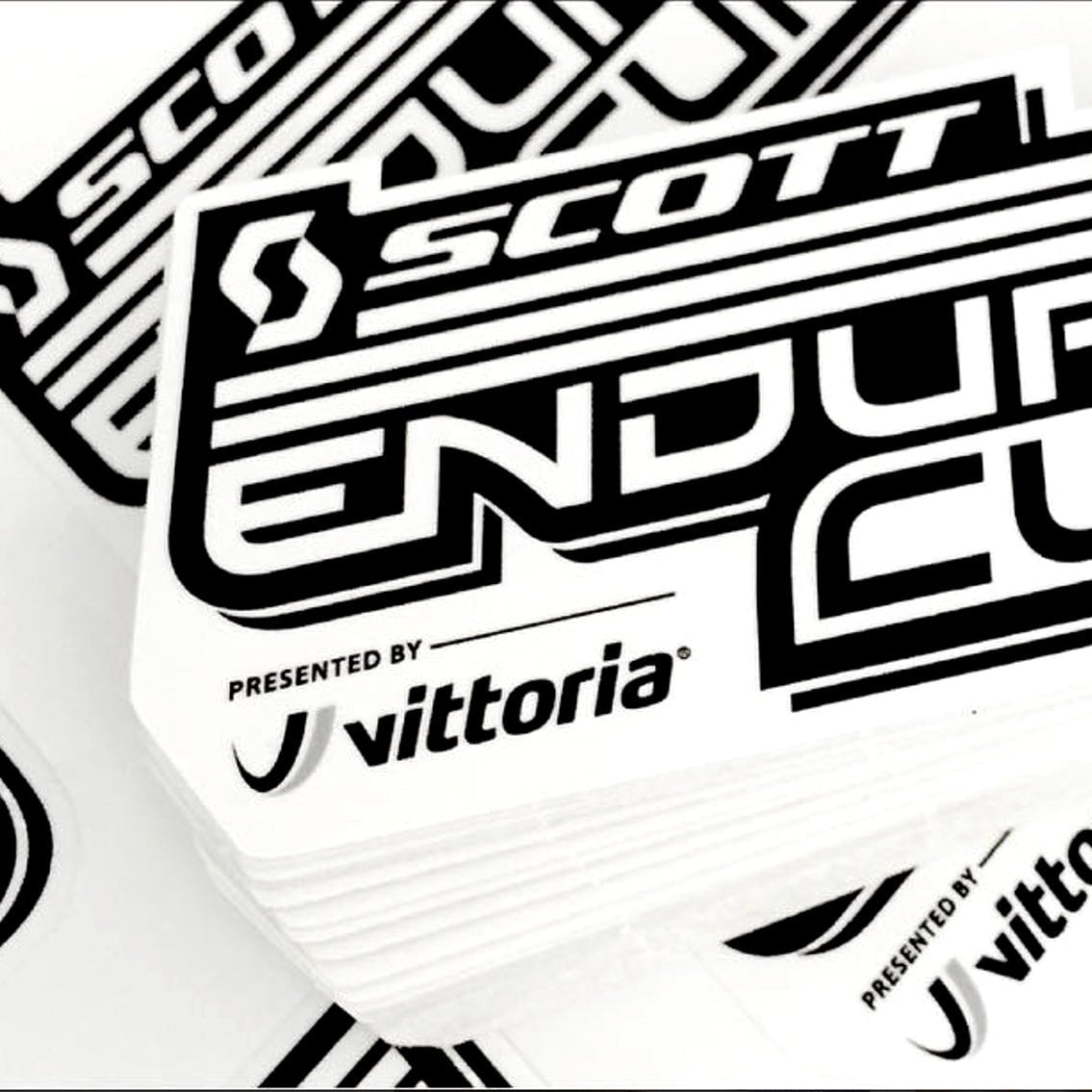 Enduro Cup custom black & white kiss cut stickers  Edit alt text
