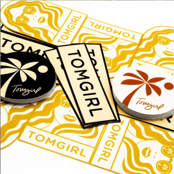 Tomgirl Palm Tree vinyl stickers Yellow