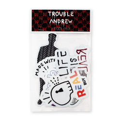 Trouble Andrew sticker pack - various themed stickers