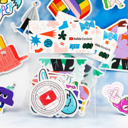 YouTube Standards sticker pack - various YouTube themed vinyl stickers